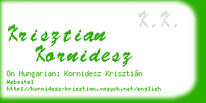 krisztian kornidesz business card